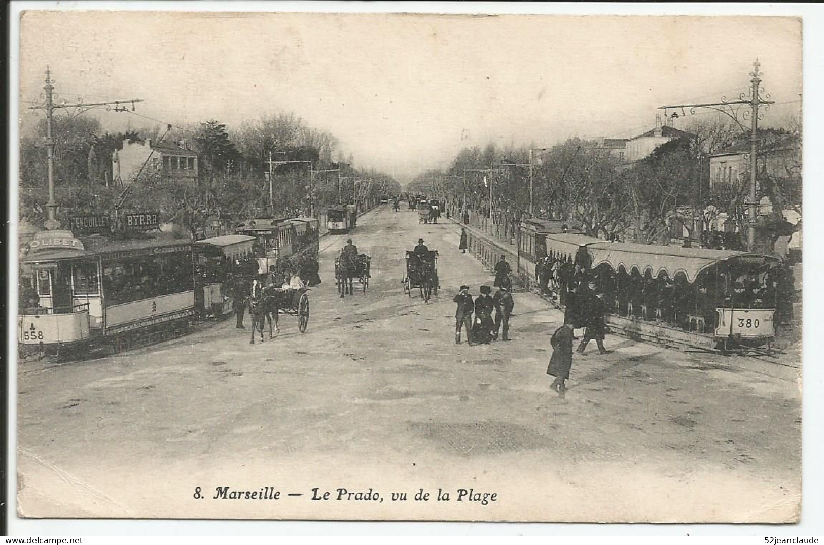 Le Prado Vu De La Plage    1913  Assez Rare Très Belle - Castellane, Prado, Menpenti, Rouet