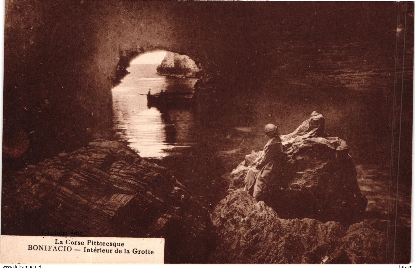 CORSE - BONIFACIO - Lot De X 3 Cpa De La Grande Grotte (Entrée Et Vues Intérieur) - 1910 - Autres & Non Classés