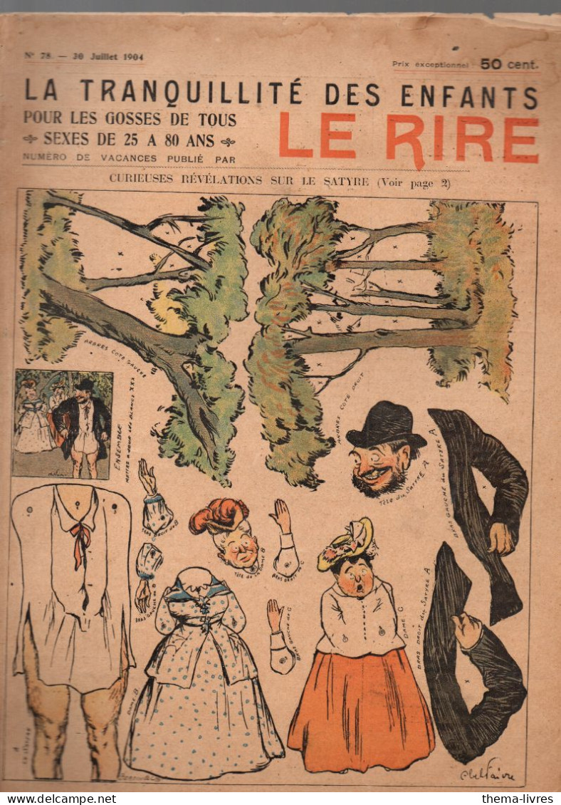 Revue LE RIRE  N°78 30 Juillet 1904 Couverture à  Découper Et Pages  à  Système (CAT7115) - Humour