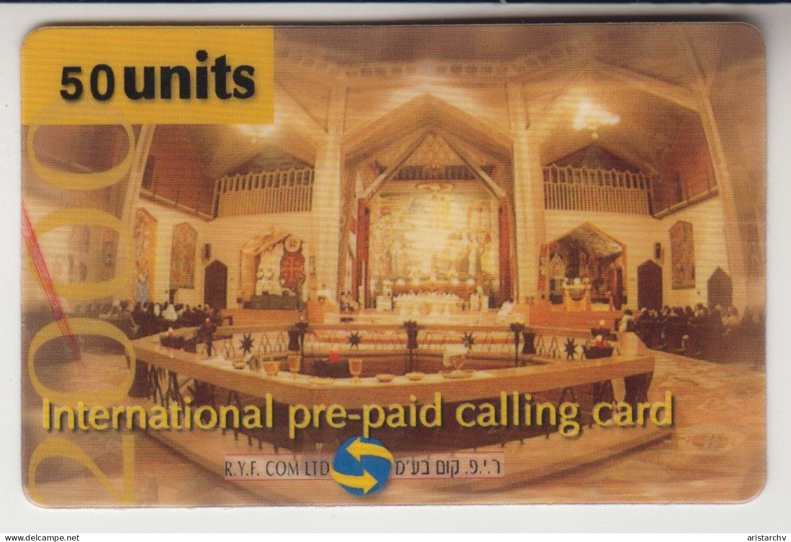 ISRAEL 2000 R.Y.F. COM CHURCH PHONE CARD SAMPLE - Israel