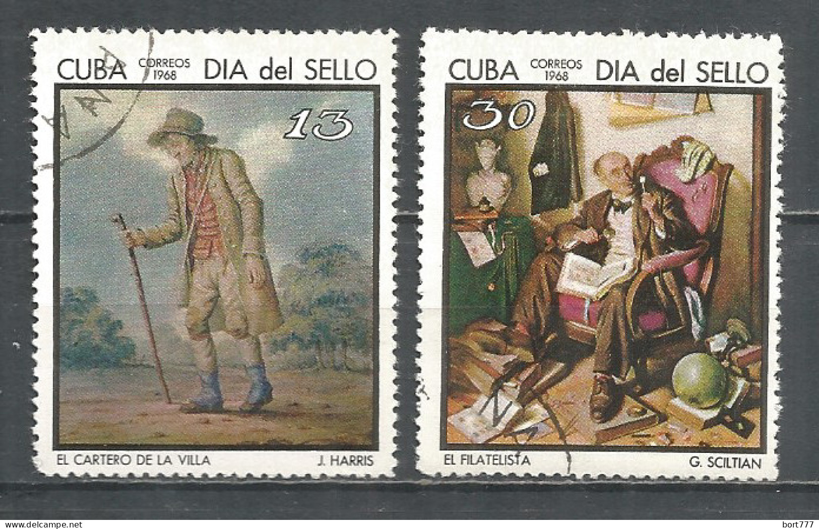 Caribbean 1968 Year , Used Stamps Set Painting Mi.# 1401-02 - Gebraucht