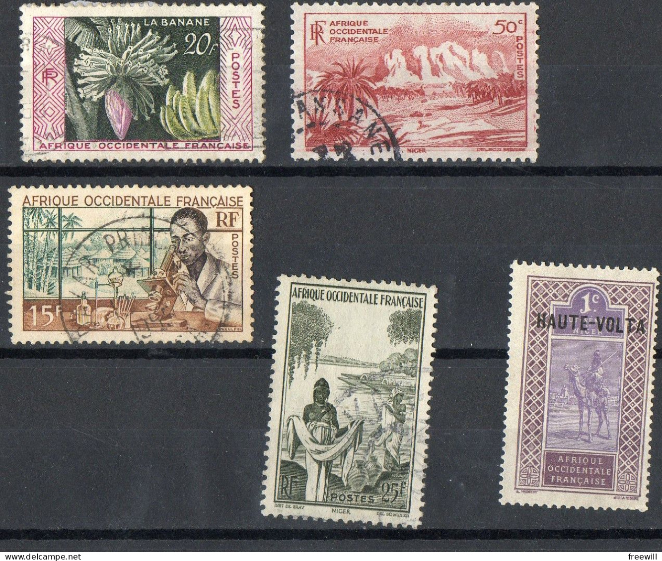 A.O.F. Timbres Divers - Various Stamps -Verschillende Postzegels - Gebraucht