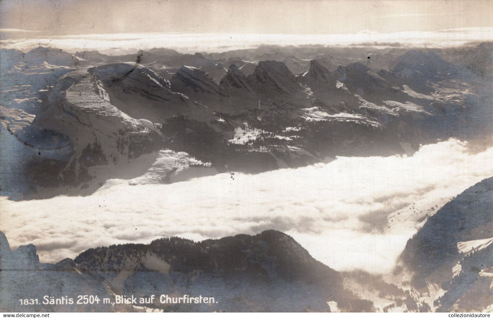 SÄNTIS - BLICK AUF CHURFIRSTEN - CARTOLINA FP SPEDITA NEL 1918 - Autres & Non Classés