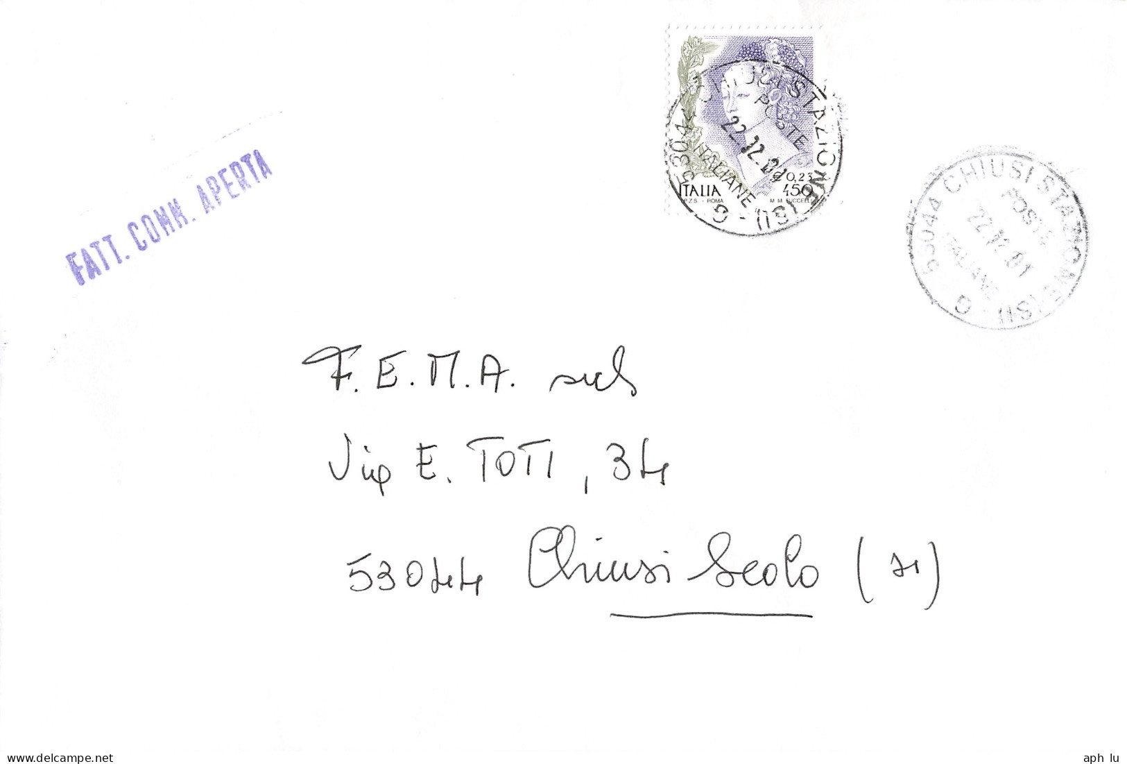 Beleg (AD3393) - 2001-10: Storia Postale