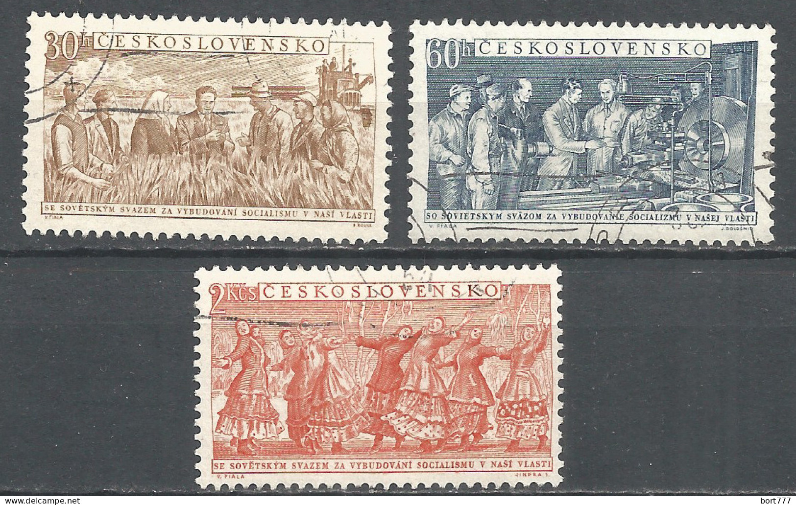 Czechoslovakia 1954 Year Used  Stamps Set - Gebraucht