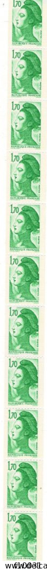 Philatélie France Roulette N° 84** De 11 Timbres N° 2321 (2 N° Rouge 340 Et 350) - Roulettes