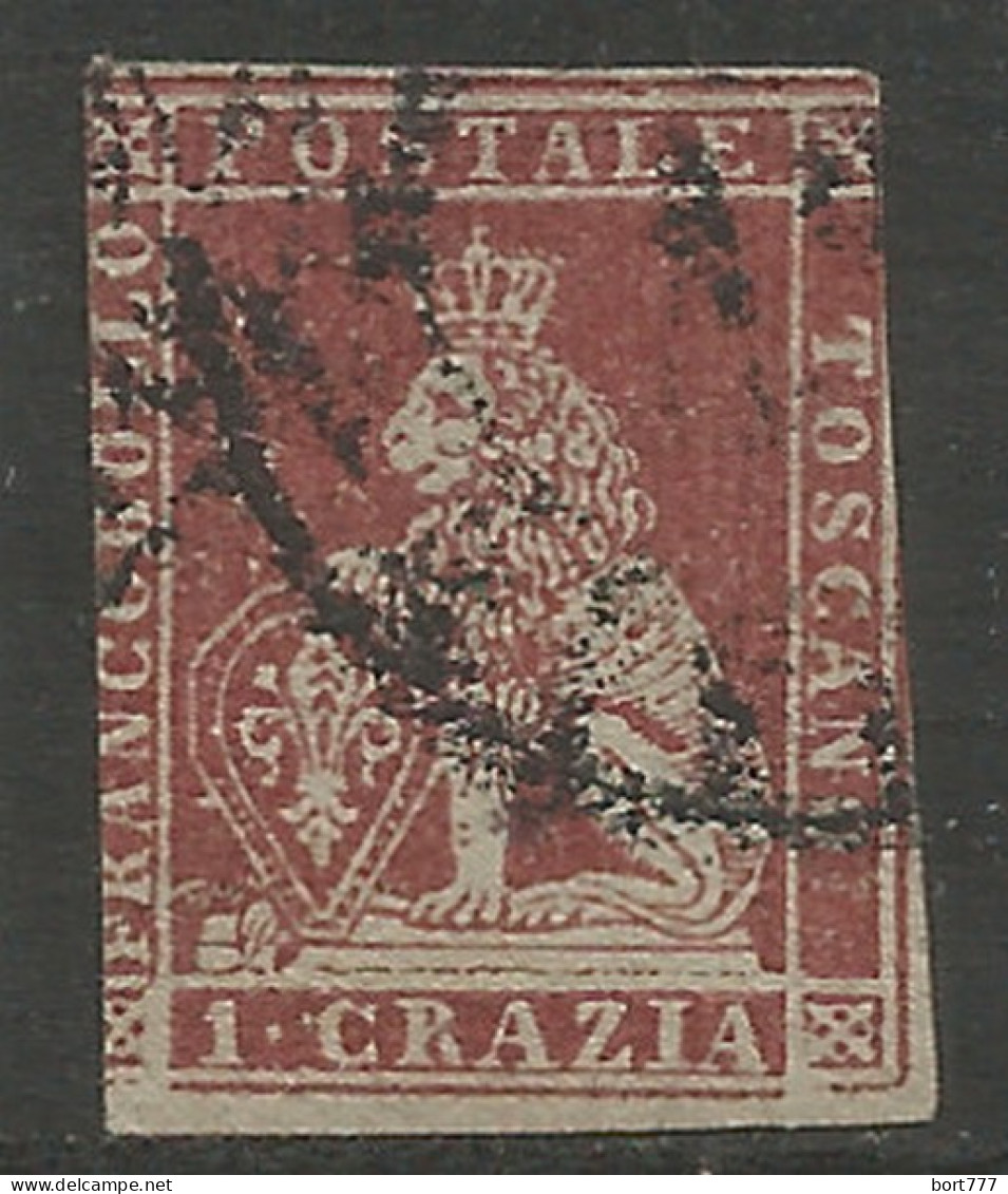 Italy 1851 Year, Used Stamp Michel # 4 X  - Toscane