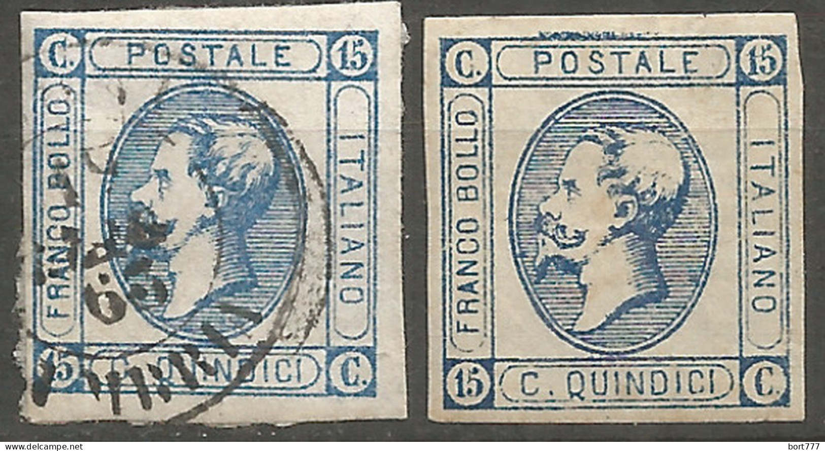 Italy 1863 Year, 2 Stamps , Mint(*)/used , Michel 15  - Used
