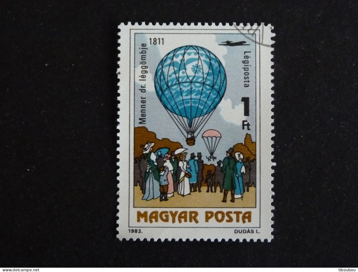 HONGRIE HUNGARY MAGYAR YT PA 450 OBLITERE - BALLON AEROSTAT / Dr. MENNER - Gebraucht