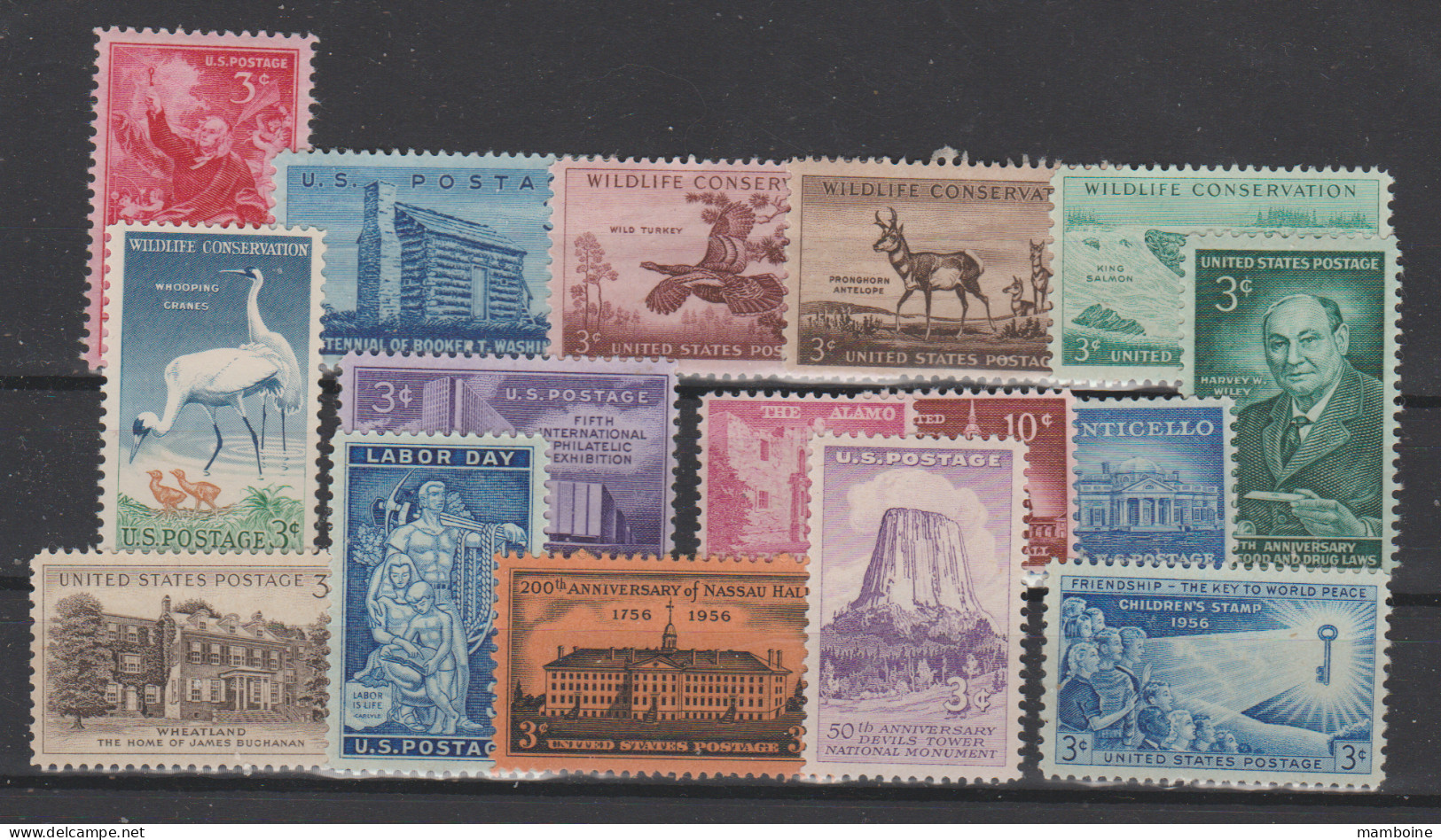 USA  1956   N° 609 / 22  Neuf  XX  Année Complète  " 16 Valeurs" - Unused Stamps