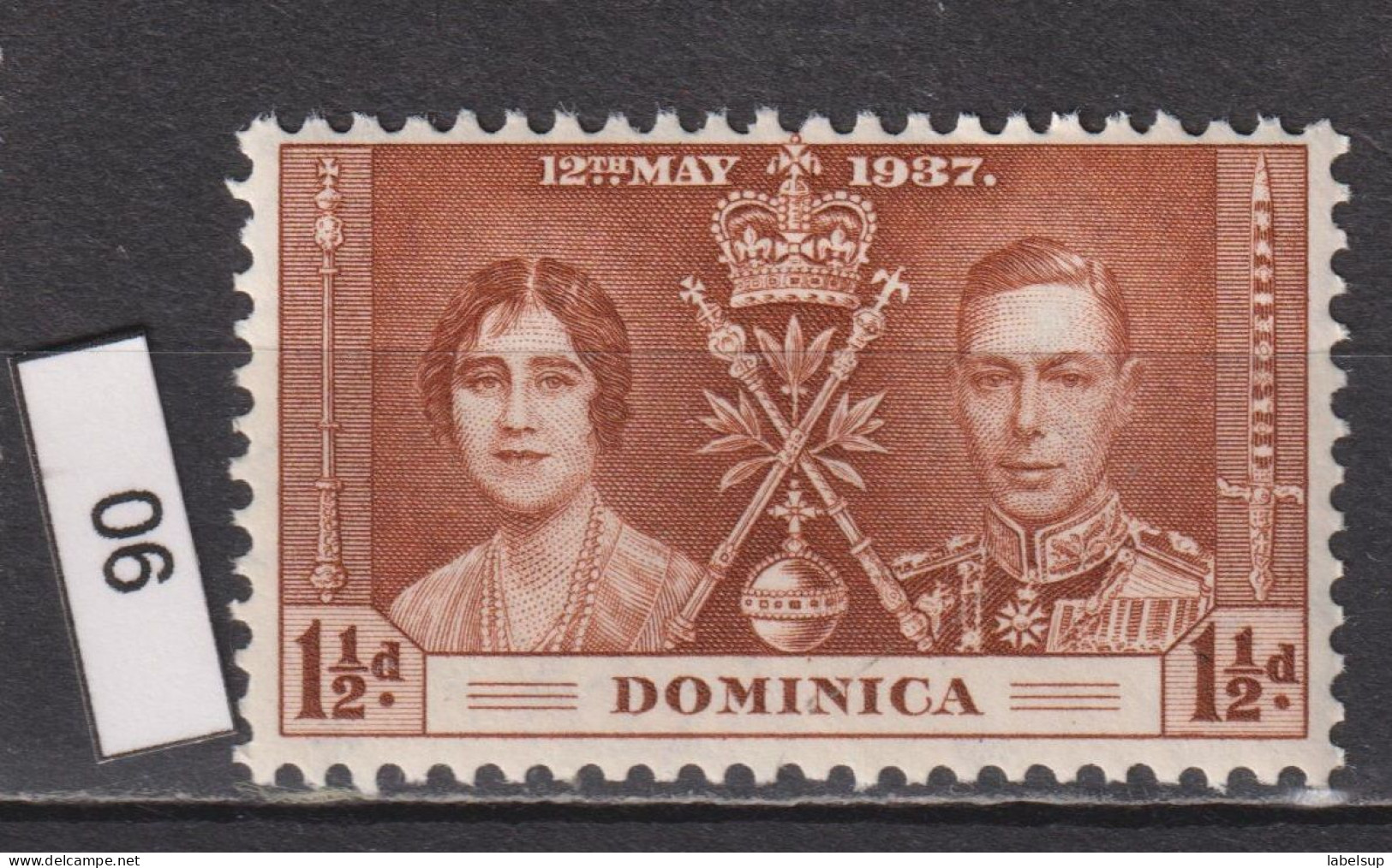 Timbre Neuf** De Dominique De 1937 N° YT 90 MI 91 MNH - Dominique (...-1978)