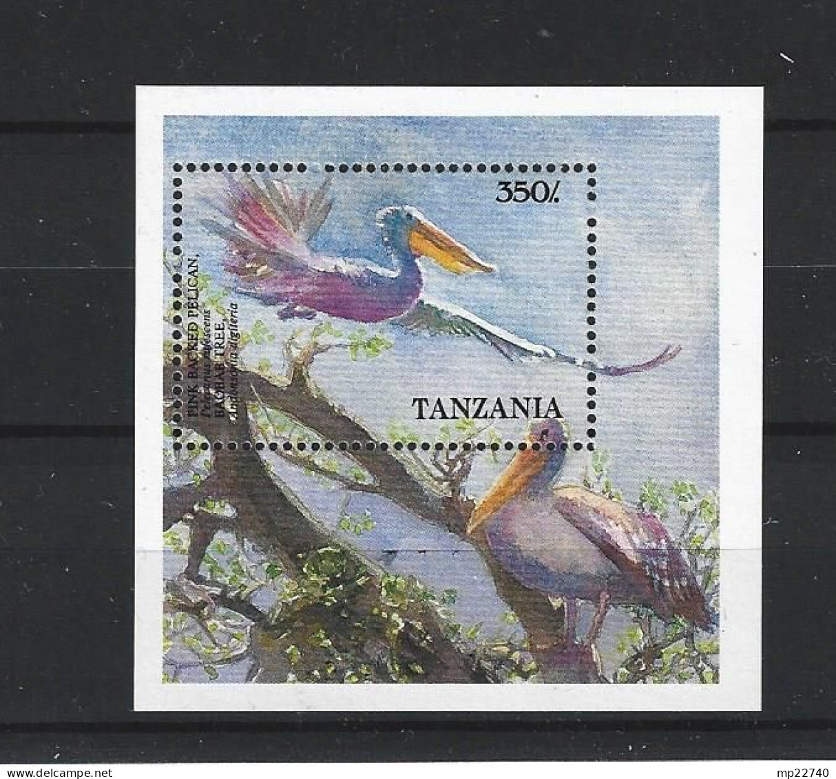 TANZANIE 1989  BLOC 76 ** MNH PELICAN OISEAU  COTE 11.50 € - Tansania (1964-...)