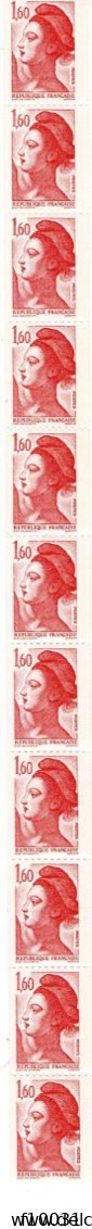 Philatélie France Roulette N° 80** De 11 Timbres N° 2192 (2 N° Rouge 780 Et 790) - Roulettes