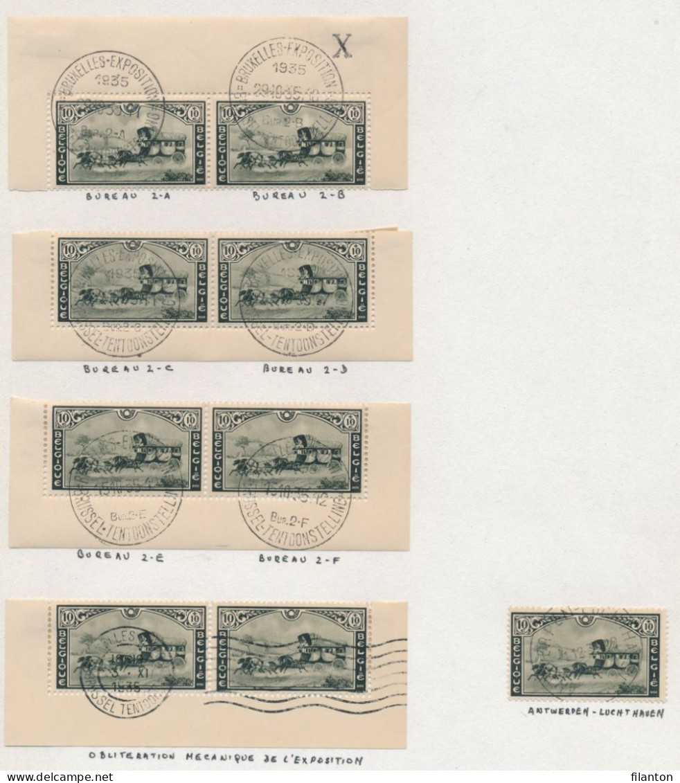 BELGIE - OBP Nr 407 - Expo Brussel 1935 - Diverse Afstempelingen - Used Stamps
