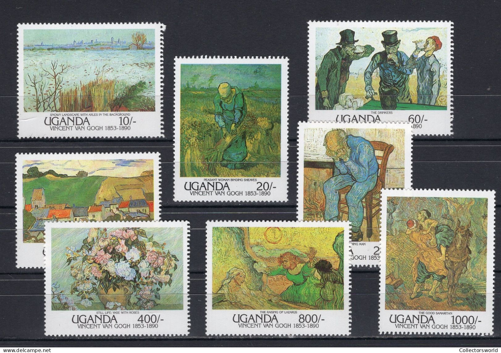 Uganda 1991 Serie 8v Paintings Vincent Van Gogh MNH - Uganda (1962-...)