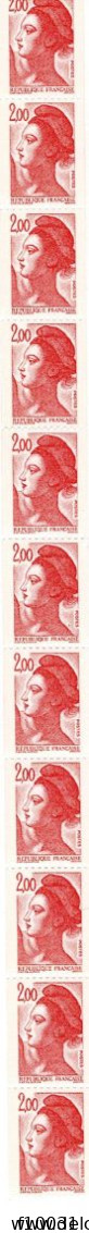 Philatélie France Roulette N° 83** De 11 Timbres N° 2277 (2 N° Rouge 930 Et 940) - Rollen