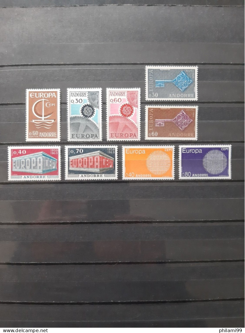 FR. ANDORRA MNH** EUROPA 1966 - 1970 / 5 SETS - Collections