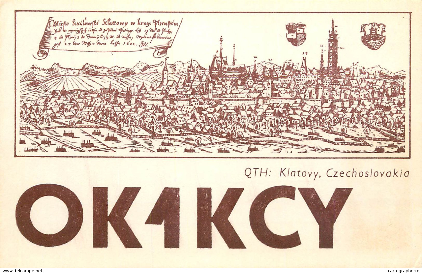 QSL Card Czechoslovakia Radio Amateur Station OK1KCY Y03CD Klatovy - Radio Amateur