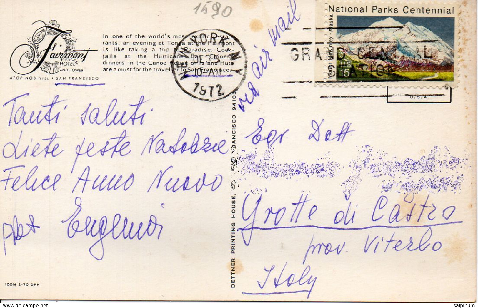 Philatelic Postcard With Stamps Sent From UNITED STATES OF AMERICA To ITALY - Lettres & Documents