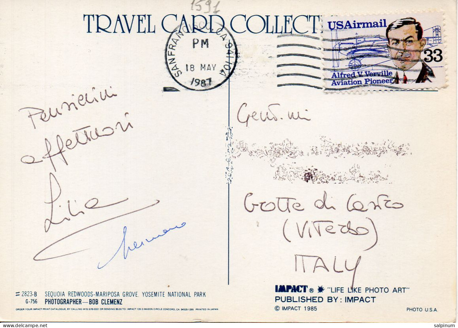 Philatelic Postcard With Stamps Sent From UNITED STATES OF AMERICA To ITALY - Covers & Documents