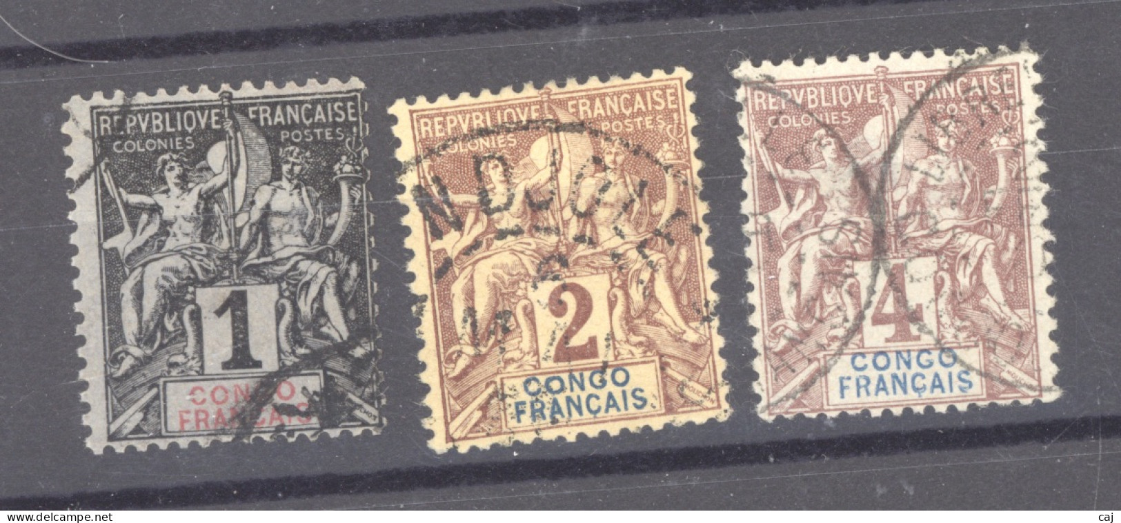 Congo Français  :  Yv  12-14  (o) - Used Stamps