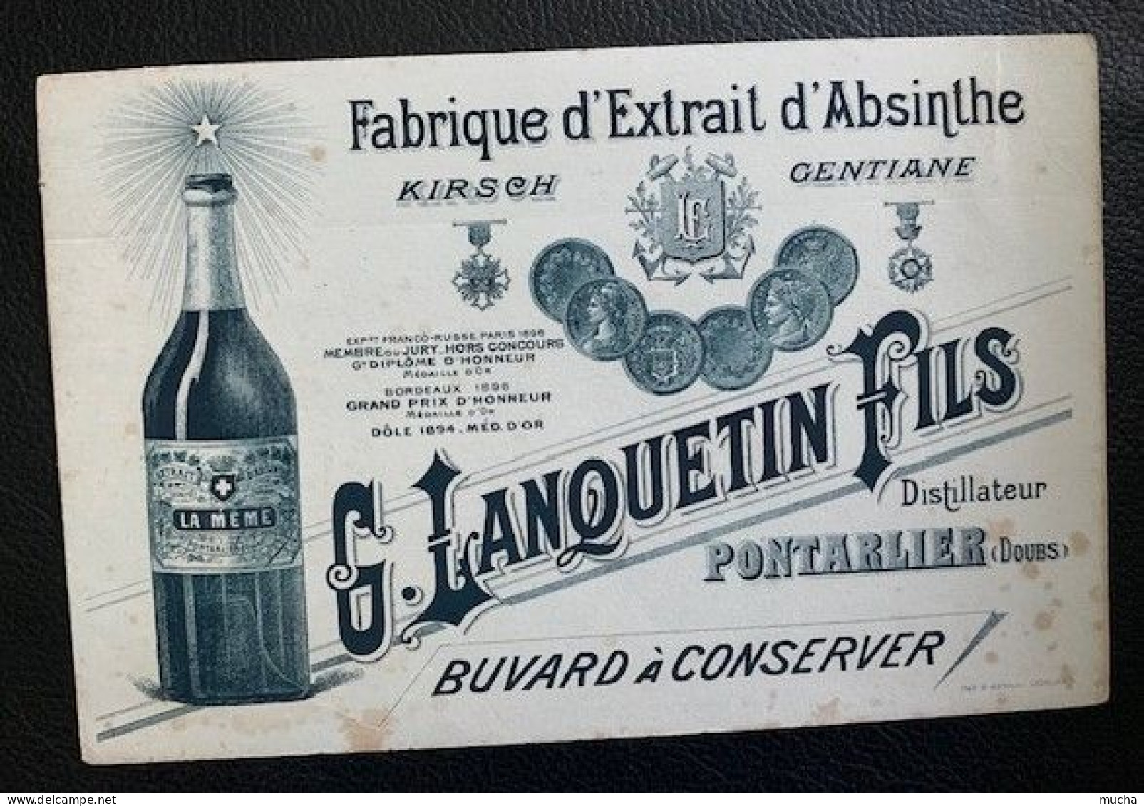 70105 - Fabrique D'extrait D'absinthe La Même G. Lanquetin Fils Pontarlier - Drank & Bier