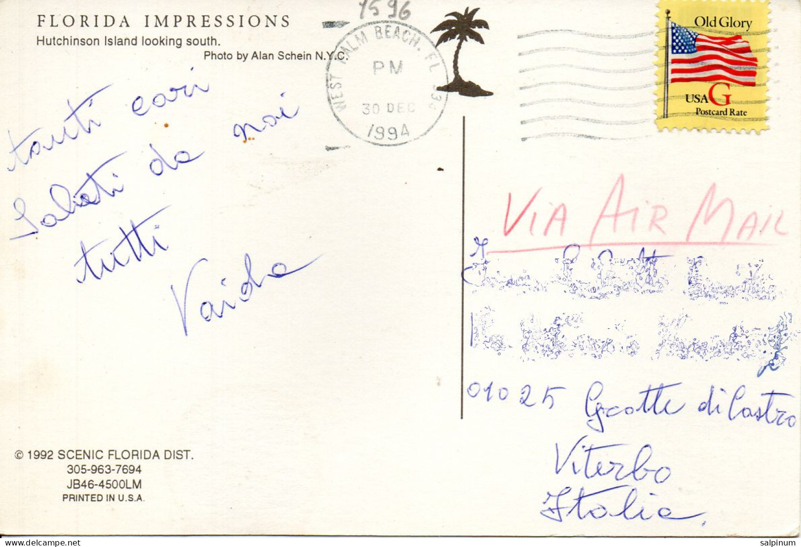 Philatelic Postcard With Stamps Sent From UNITED STATES OF AMERICA To ITALY - Cartas & Documentos