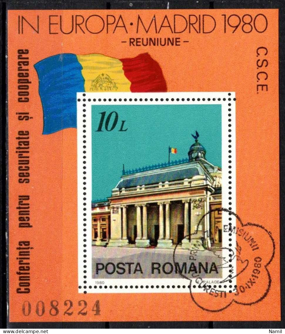 Roumanie 1980 Mi 3745 - Bl.174 (Yv BF 146), Obliteré - Usado