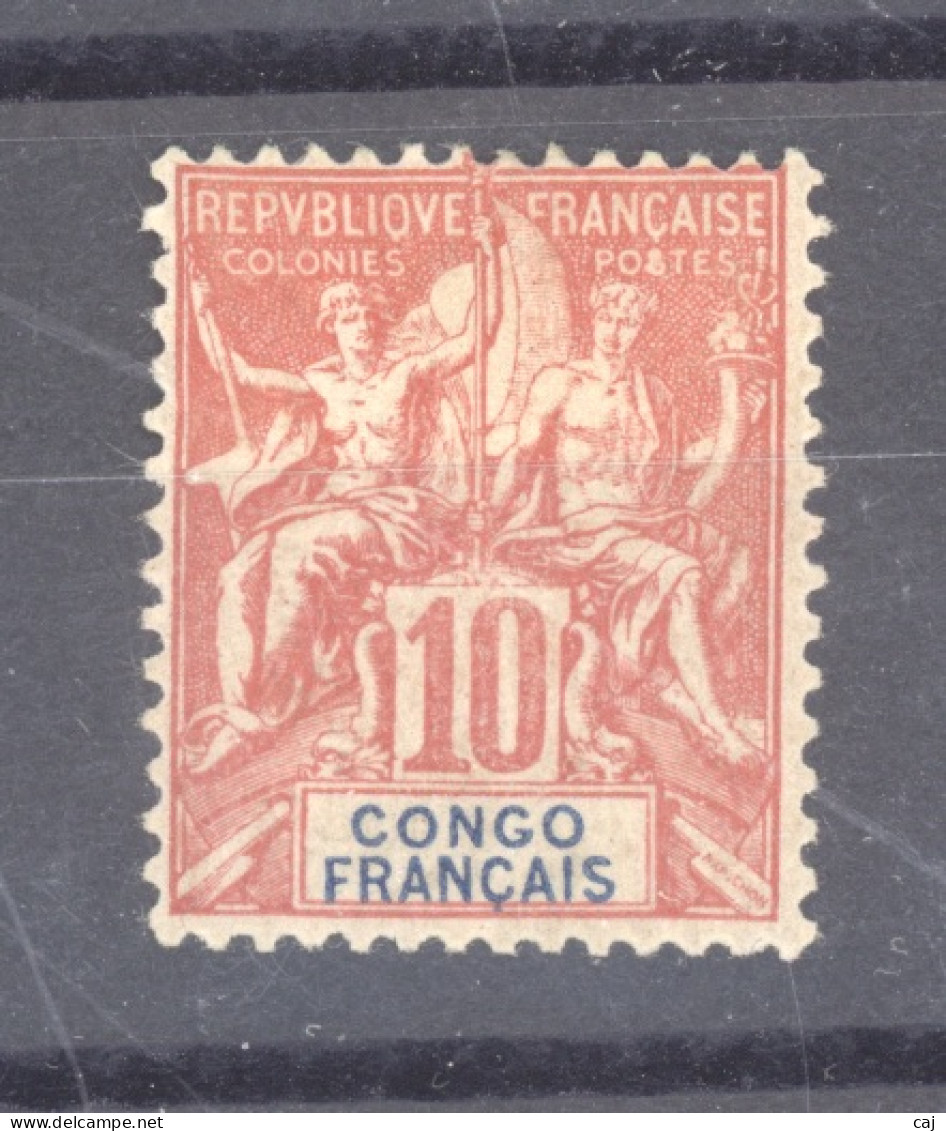 Congo Français  :  Yv  42  *  Vermillon - Neufs