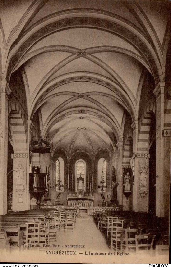 ANDREZIEUX   ( LOIRE )   L ' INTERIEUR DE L ' EGLISE - Andrézieux-Bouthéon