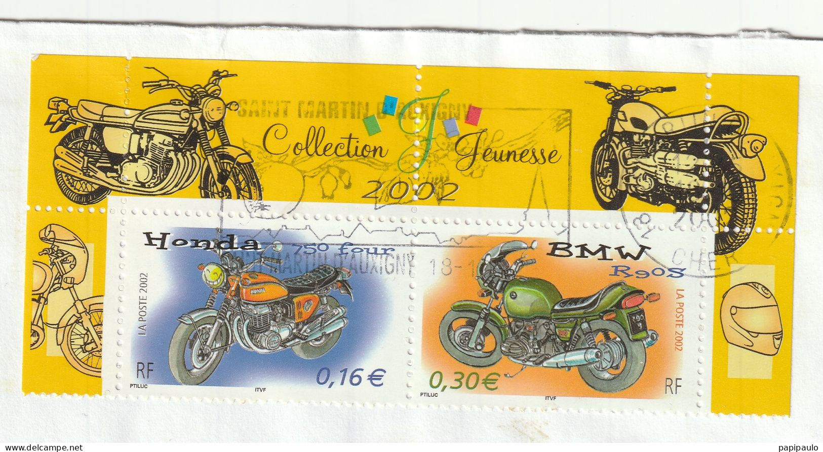 Lot De Timbres Et 5 Enveloppes Affranchies - Motorfietsen
