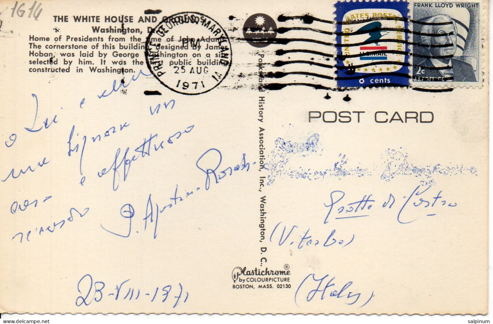 Philatelic Postcard With Stamps Sent From UNITED STATES OF AMERICA To ITALY - Lettres & Documents