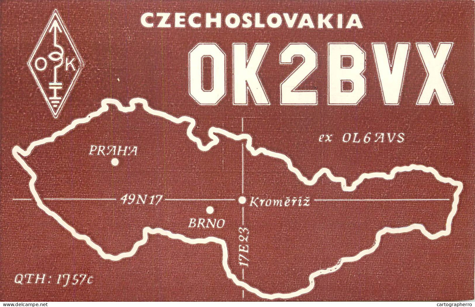 QSL Card Czechoslovakia Radio Amateur Station OK2BVX Y03CD 1984 Dalibor Sebestik - Radio Amateur