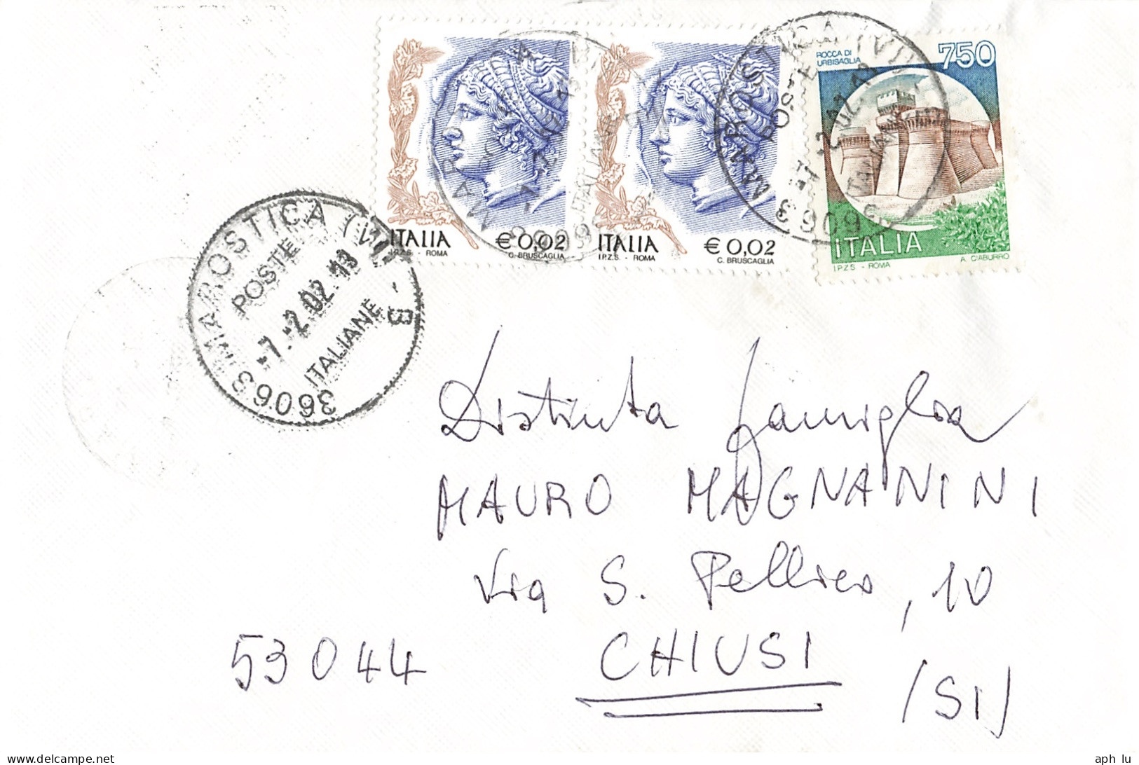 Beleg (AD3402) - 2001-10: Storia Postale