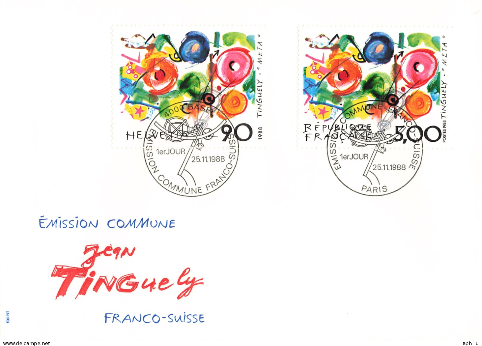 FDC Tinguely (AD3406) - 2001-10: Storia Postale