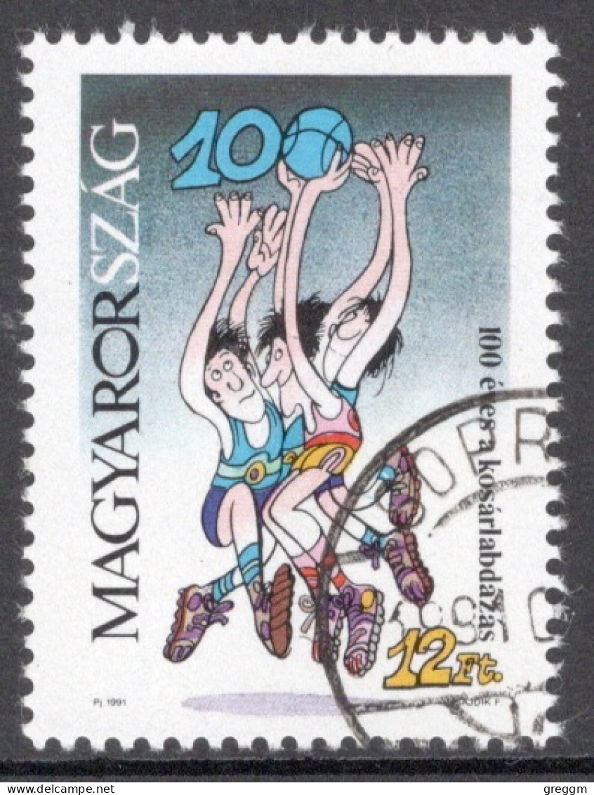 Hungary 1991 Single Stamp Celebrating The 100th Anniversary Of Basketball In Fine Used - Used Stamps