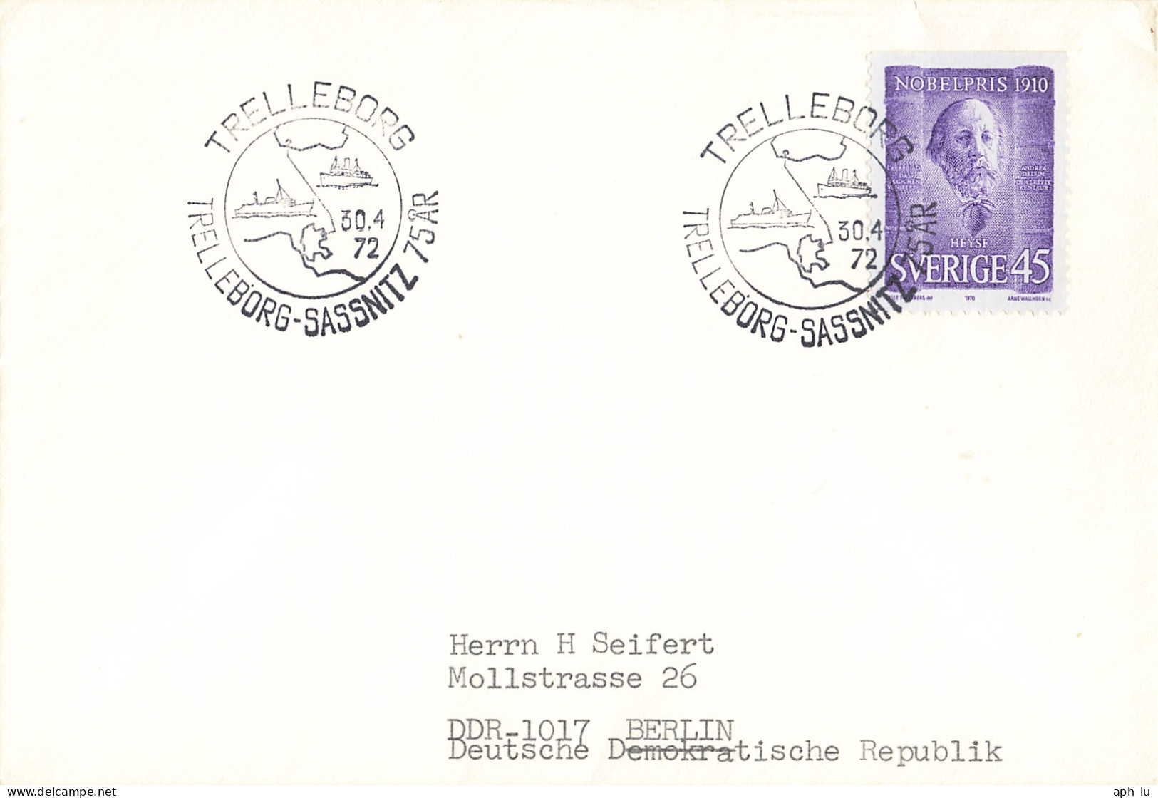 Trelleborg-Sassnitz (AD3417) - Covers & Documents