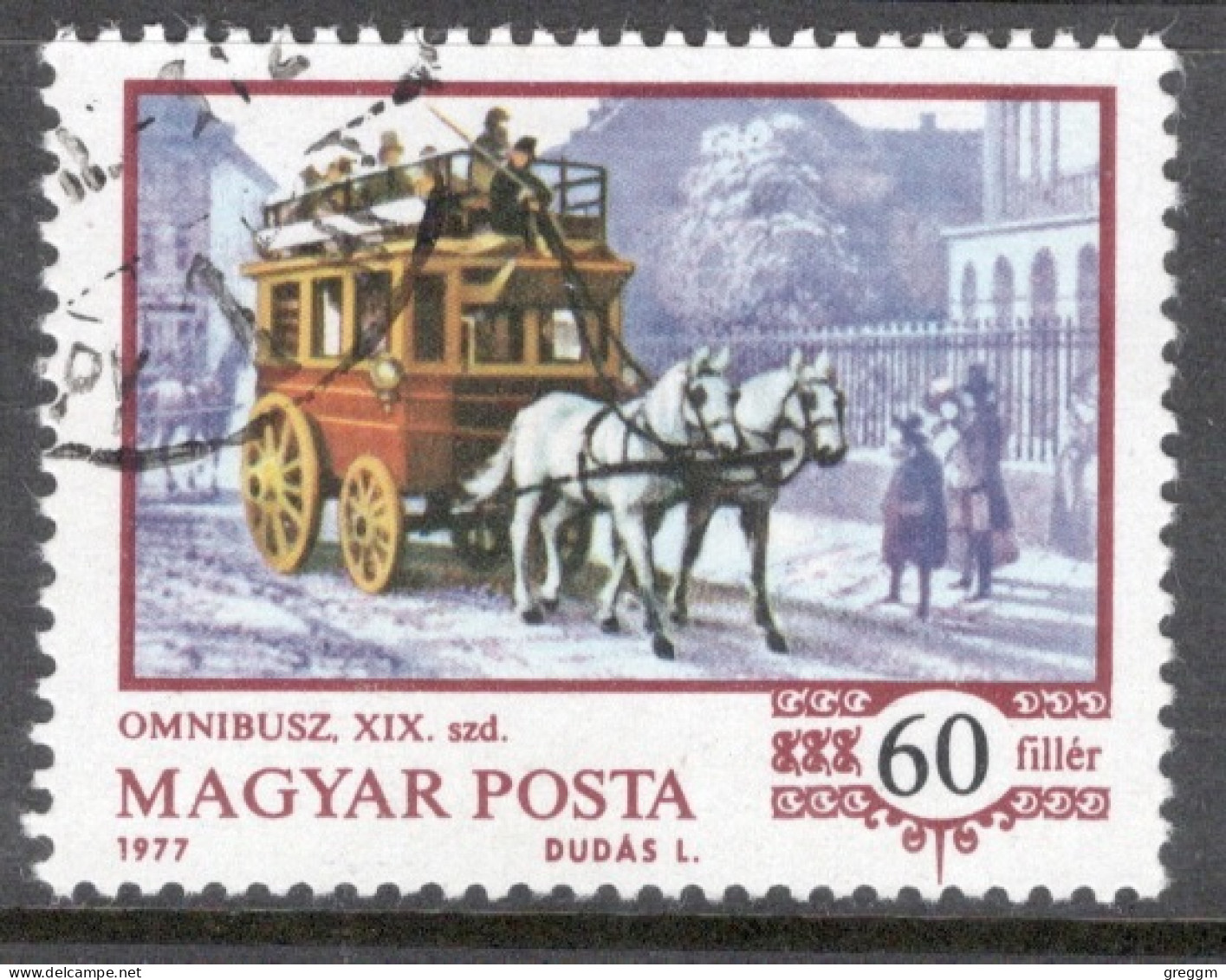 Hungary 1977 Single Stamp Celebrating The History Of The Coach In Fine Used - Gebruikt