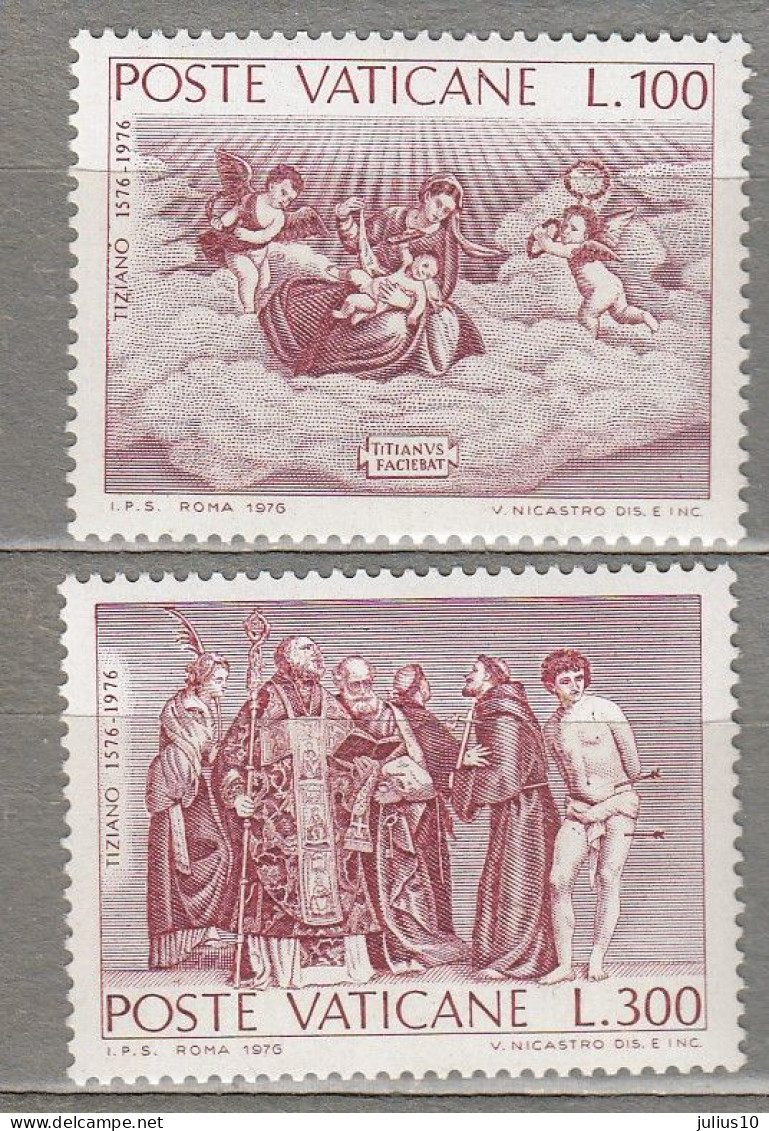 VATICAN 1976 Painting Titian MNH(**) Mi 678-679 #22523 - Unused Stamps