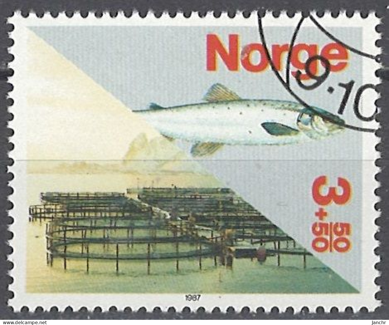 Norwegen Norway 1987. Mi.Nr. 977, Used O - Oblitérés