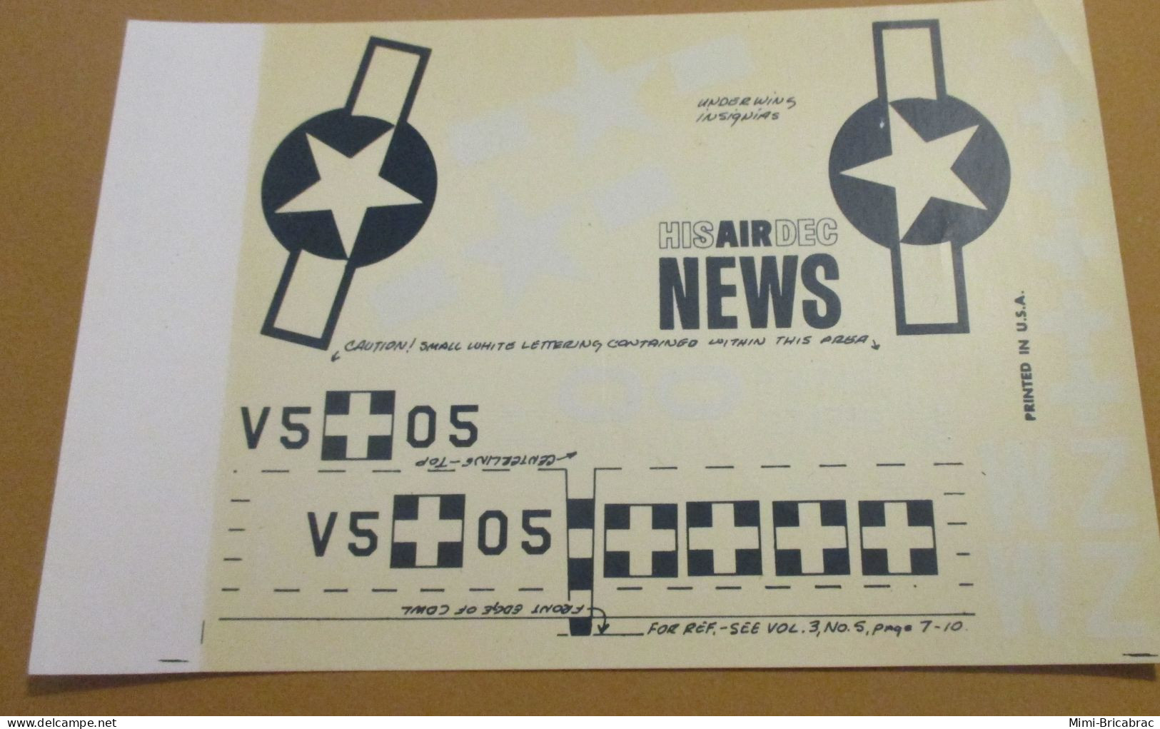 DEC24 : RARE Planche De Décals 1/72e 1/48e HISAIRDEC COCARDES US ET DECO ITALIENNE - Aerei