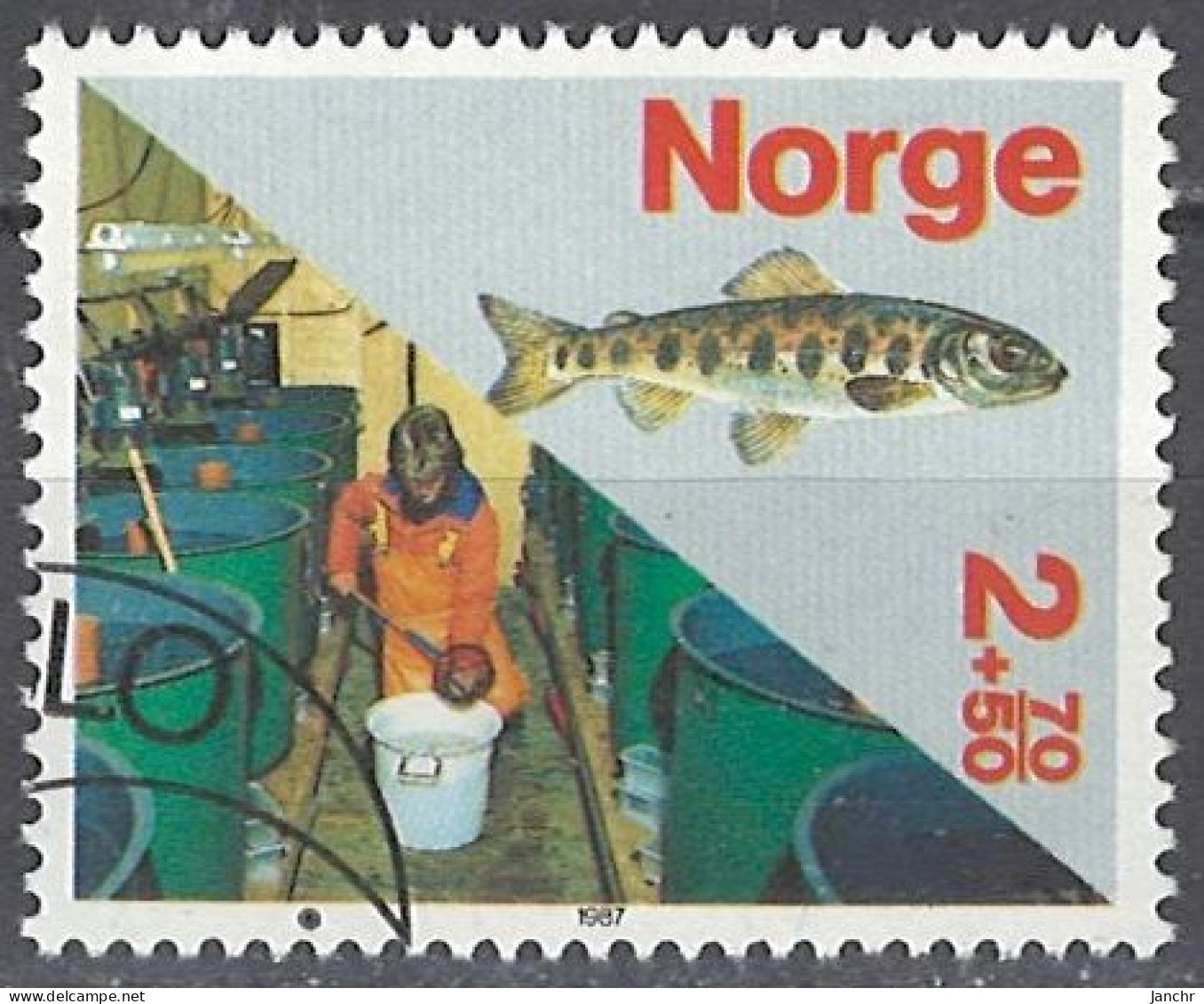 Norwegen Norway 1987. Mi.Nr. 976, Used O - Oblitérés