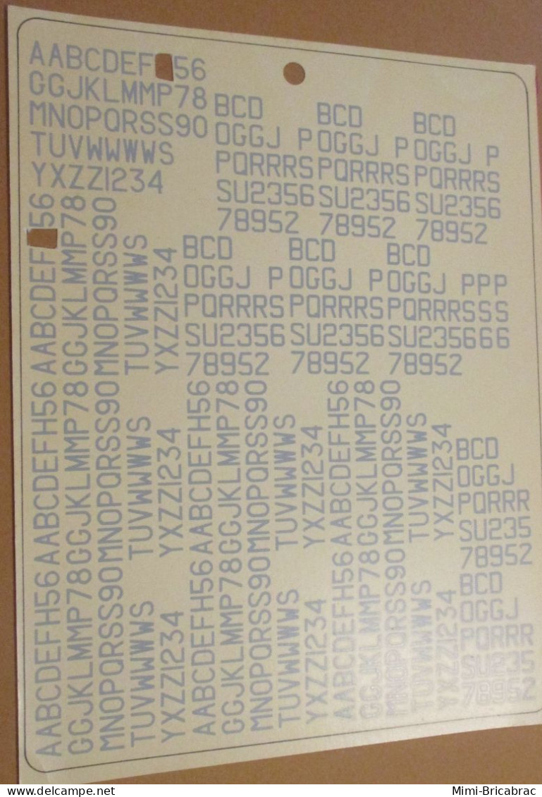 DEC24 : RARE Planche De Décals 1/72e  HISAIRDEC CODES GRIS POUR ROYAL AIR FORCE OU USAF Grande Planche - Aviones