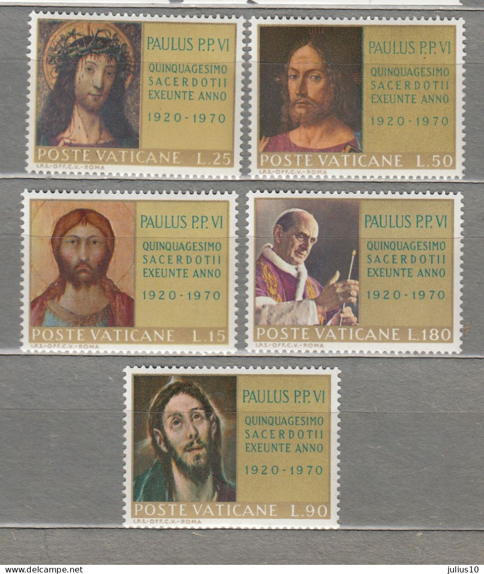 VATICAN 1970 Art Painting MNH(**) Mi 564-568 #22551 - Unused Stamps