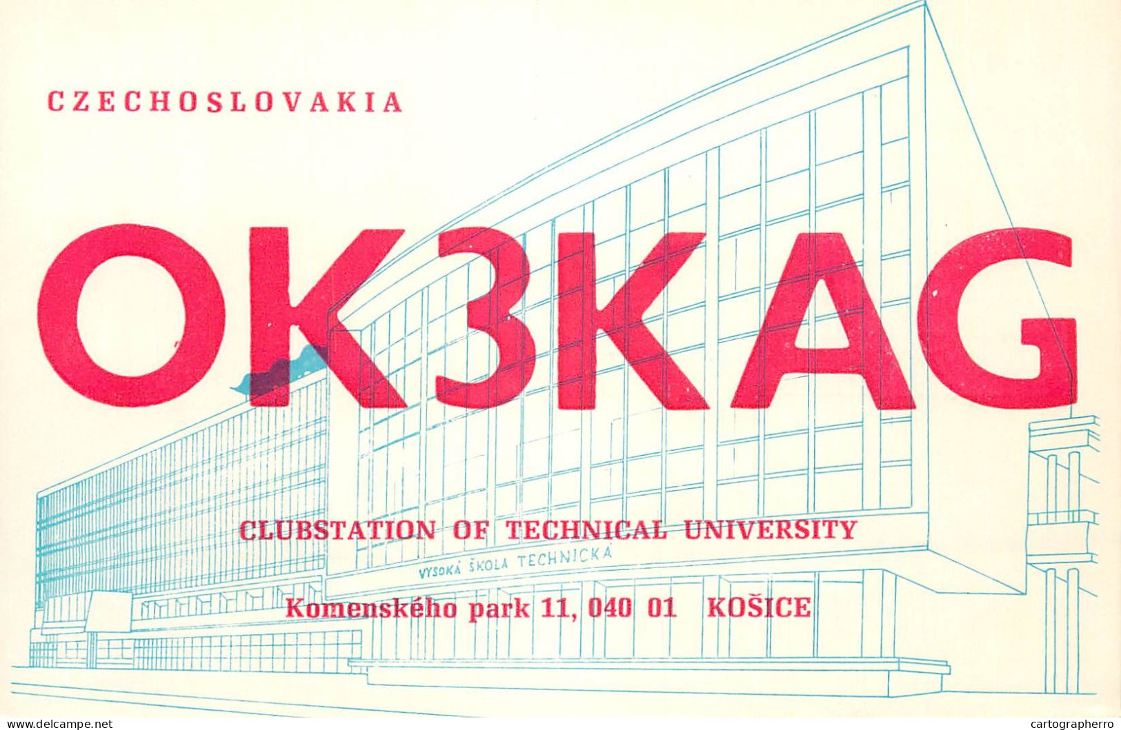 QSL Card Czechoslovakia Radio Amateur Station OK3KAG Y03CD 1983 Laco - Radio Amateur