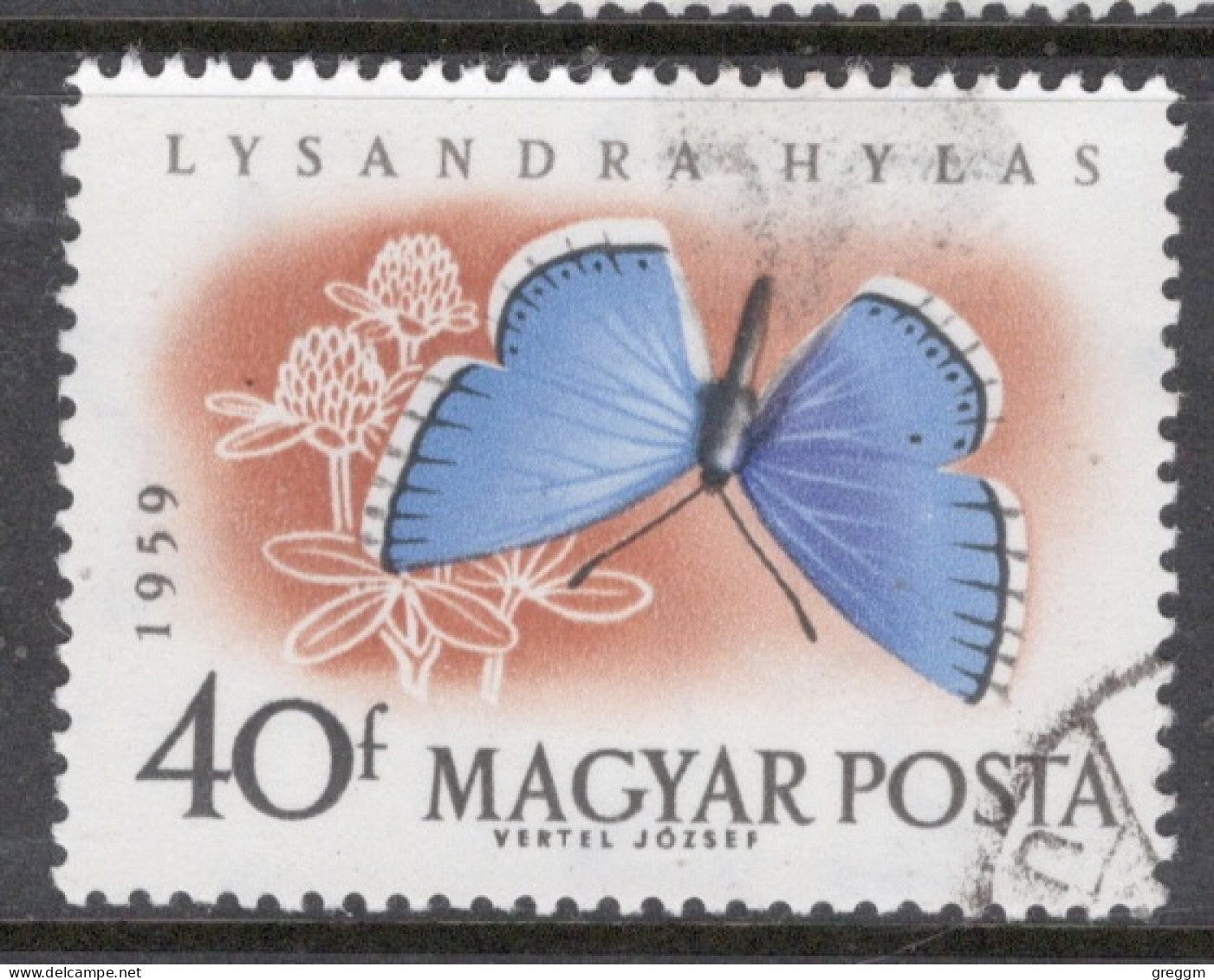 Hungary 1959 Single Stamp Celebrating Butterflies In Fine Used - Used Stamps