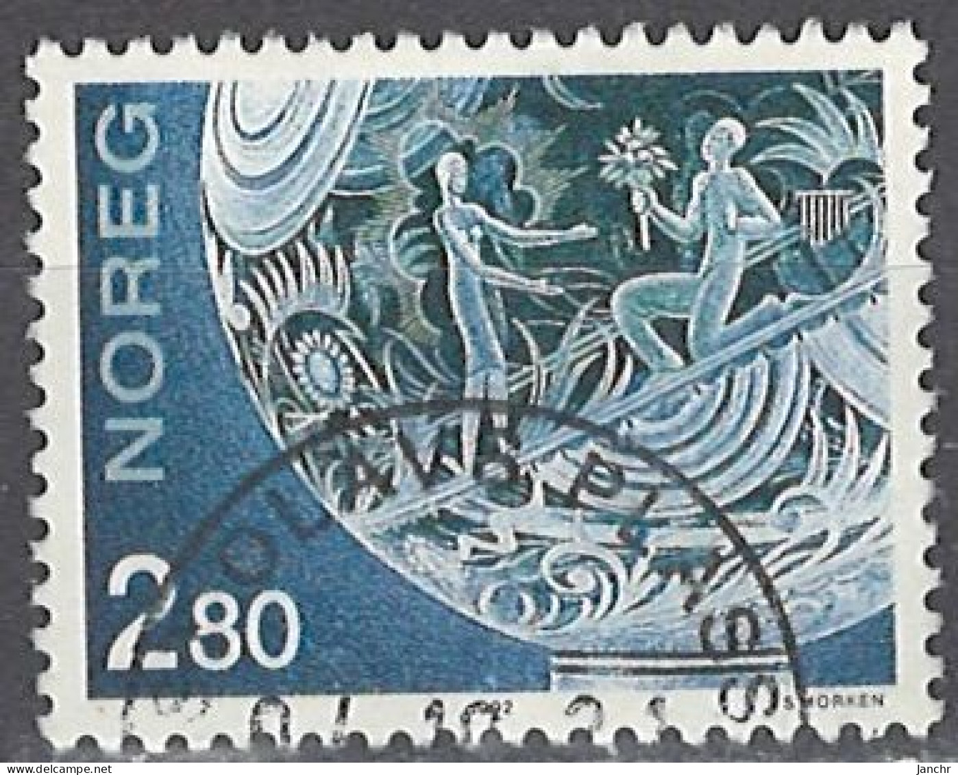 Norwegen Norway 1992. Mi.Nr. 1101, Used O - Gebruikt