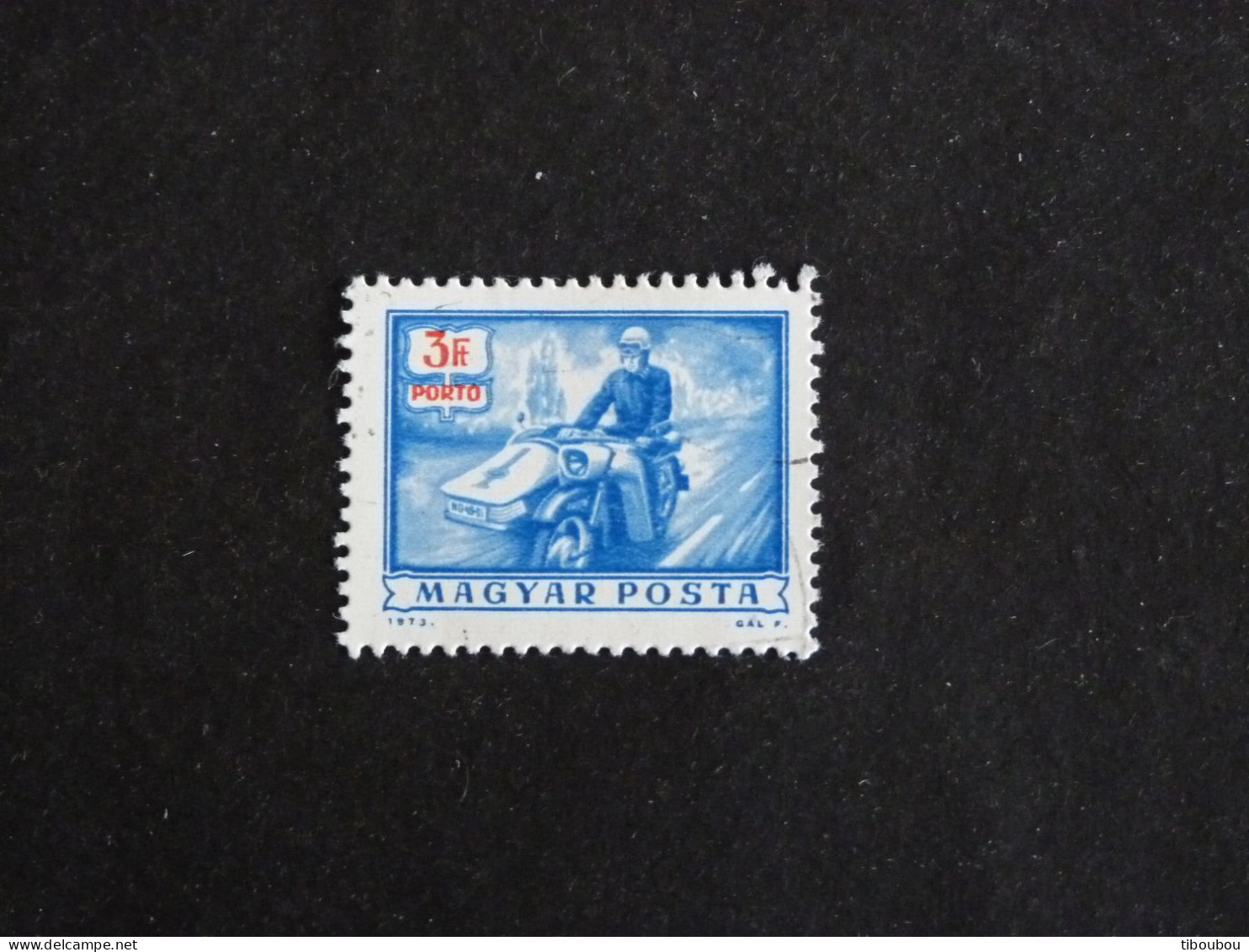 HONGRIE HUNGARY MAGYAR YT TAXE 241 OBLITERE - METIER DE LA POSTE / FACTEUR SUR SIDE CAR - Postage Due