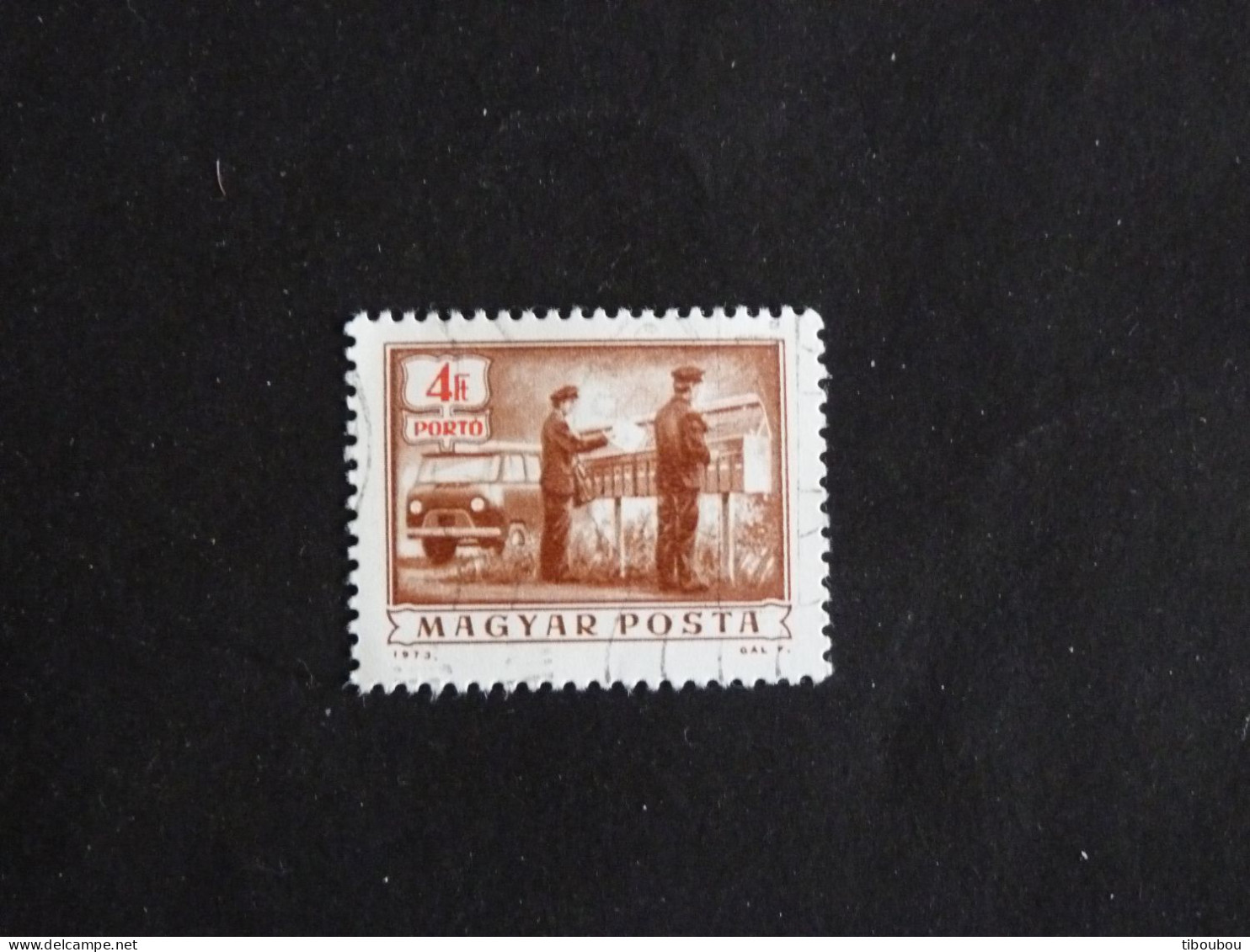 HONGRIE HUNGARY MAGYAR YT TAXE 242 OBLITERE - METIER DE LA POSTE / DISTRIBUTION PAR BOITE A LETTRE EN ECART FACTEUR - Port Dû (Taxe)