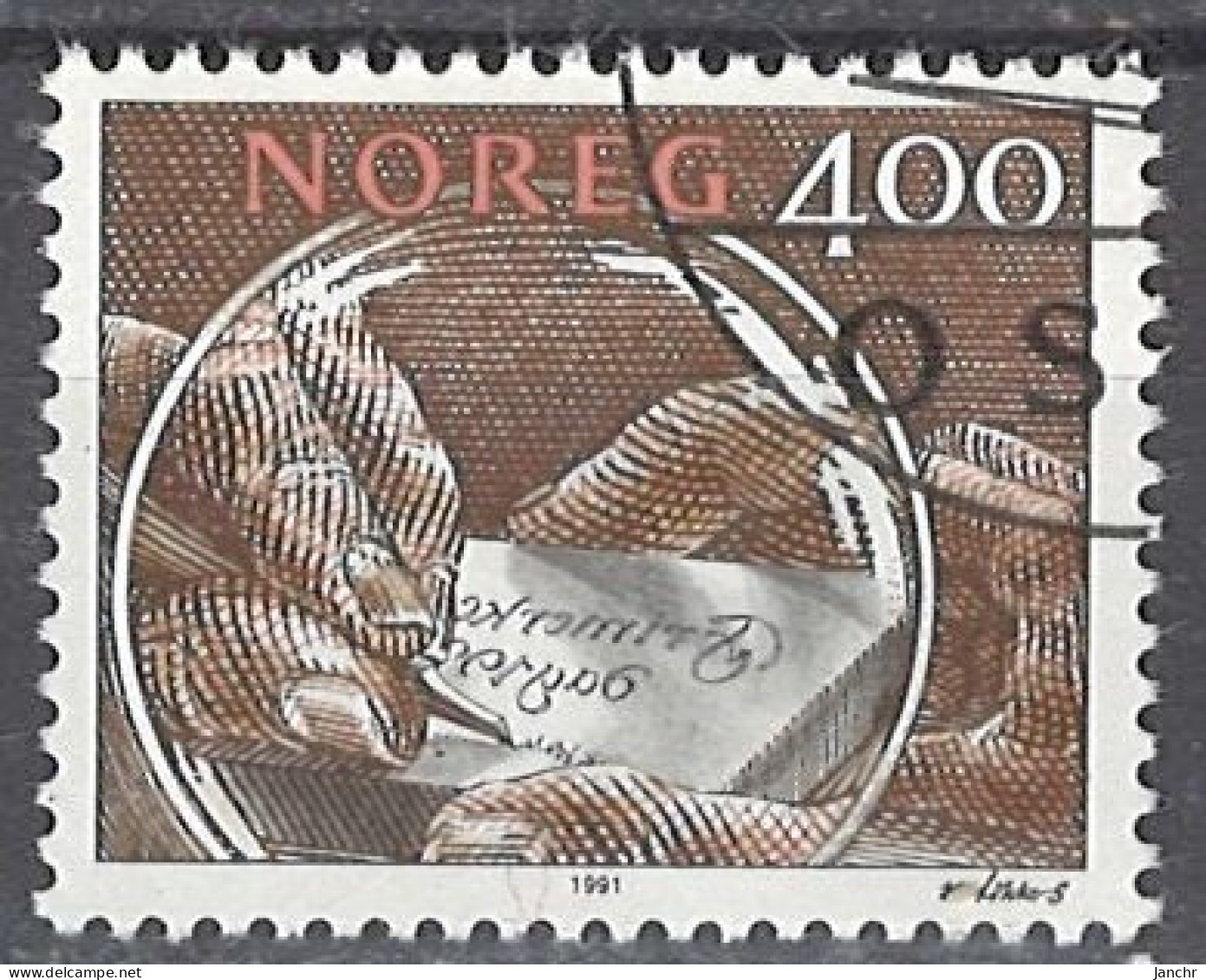 Norwegen Norway 1991. Mi.Nr. 1072, Used O - Gebruikt